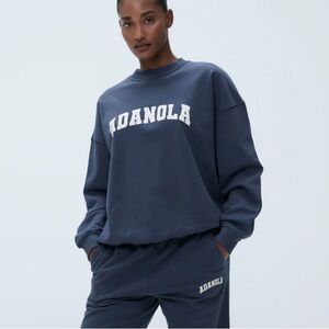 Adanola Navy Varsity Oversized Sweatshirt